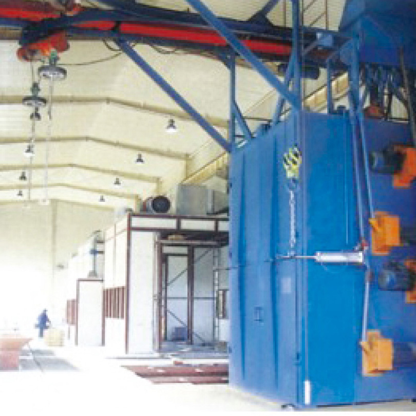 Q3720雙吊(四拋帶地坑)吊鉤式拋丸清理機